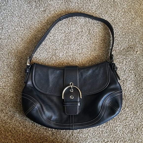 Coach Black Leather Large Soho Handbag